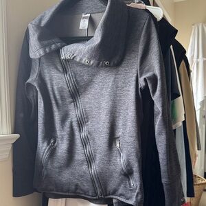 Champion Gray Women's Cowl Neck Sweater with Zipper